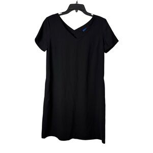 Apt. 9 black short-sleeve V-neck dress relaxed fit size small
